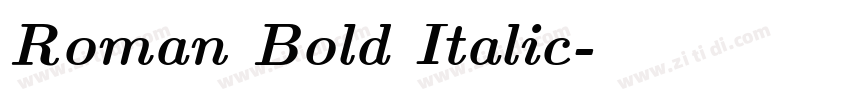 Roman Bold Italic字体转换